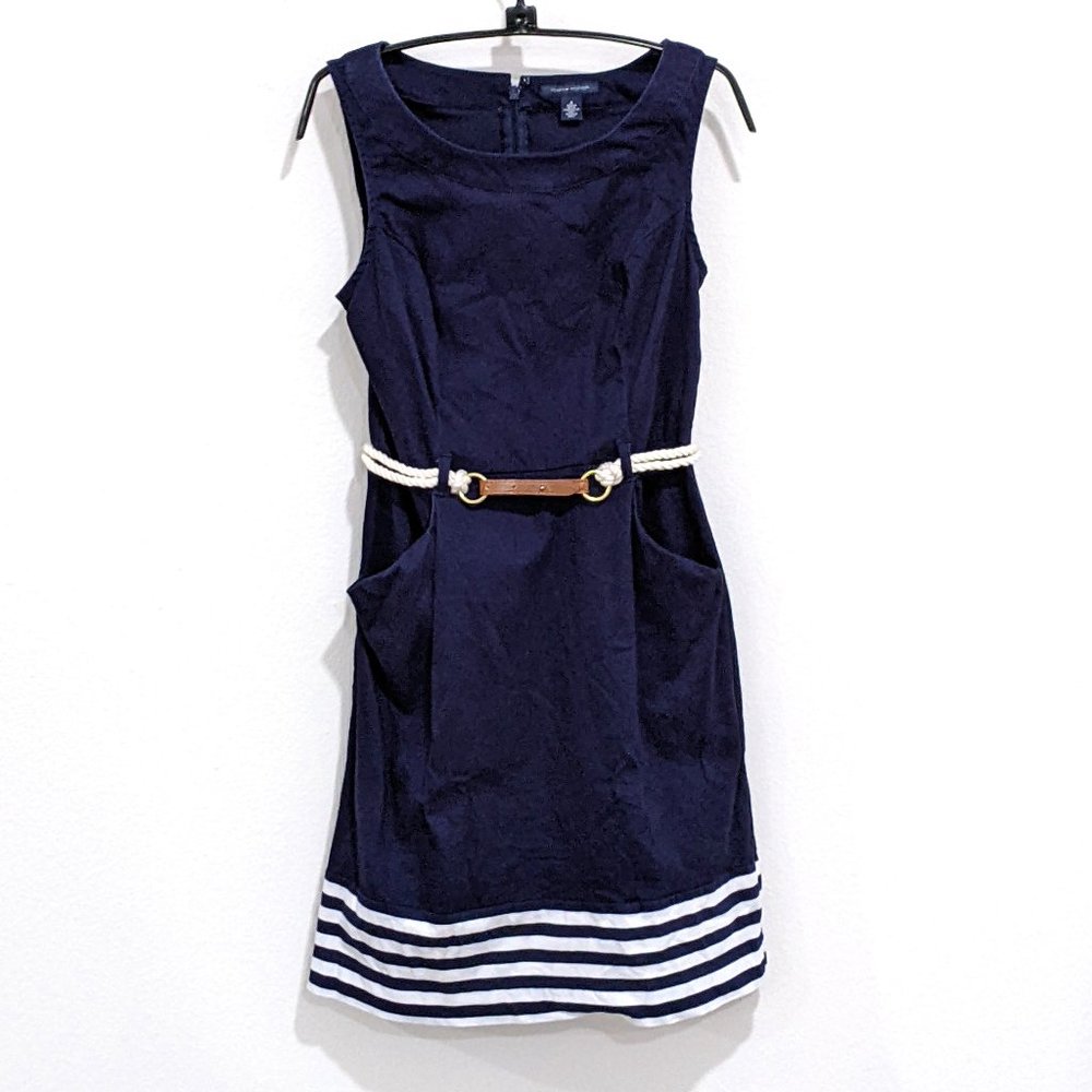 Tommy Hilfiger Nautical Navy Dress with Rope Belt and POCKETS!